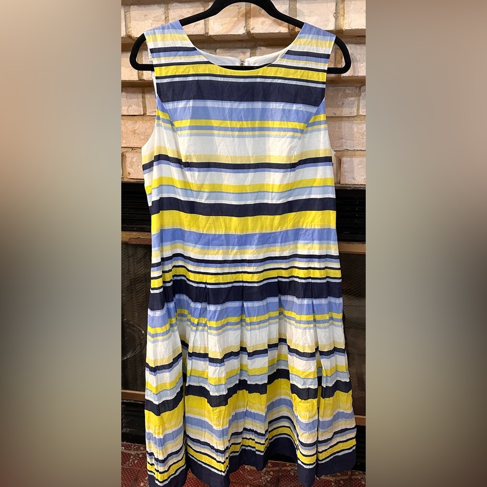 Tommy Hilfiger Blue and Yellow Striped Dress